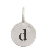 Heather Moore Silver 'D' Charm with Diamond