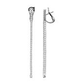 Mattia Cielo Diamond and White Gold Drop Earrings