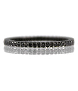 Sethi Couture Black Diamond and Black Rhodium Scallop Eternity Band