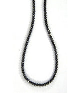 Sethi Couture Faceted Black Diamond Necklace - 18"
