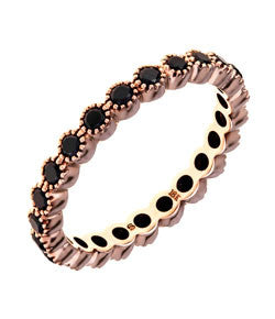 Sethi Couture Rose Gold and Black Diamond 'Bezel' Band