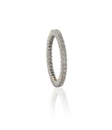 Sethi Couture Prong Set White Diamond and White Gold Eternity Band
