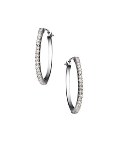 Sethi Couture White Gold Micro Prong Small Diamond Hoops