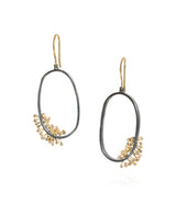 Todd Reed Yellow Gold and Patina Silver Dangle Earrings