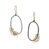 Todd Reed Yellow Gold and Patina Silver Dangle Earrings